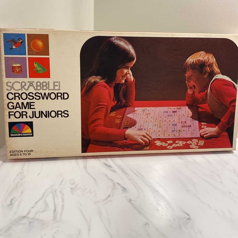 Vintage 1975 Scrabble Crossword Game For Juniors